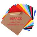 Adrattnay Acrylic Sheets 1/8 Thick, 10Pcs 12 x 12in Acrylic Sheets 3 mm for Laser Cutting, Opaque Colored Acrylic Panel with Protective Paper for Laser Engraving Material DIY Crafts (Colorful)