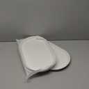 16" Large Serving Platter - Oval Large Serving Tray, Ceramic Turkey Platters, White Platters for Serving Food, Appetizers, Entertaining, Party, Set of 2