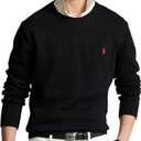 POLO RALPH LAUREN Men's Cotton Crew Neck Sweater (Black, XL)