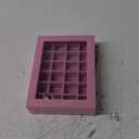 Velvet Jewelry Box 24 Grid Jewelry Ring Display Organiser Box Tray Holder Earrings Storage Case for Girls Wife Mom Women (Pink)