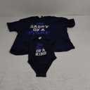 Tstars Daddy of a Prince Son of a King Matching Dad and Baby Shirts - Fathers Day Outfit Gift for Newborn & Dads Daddy Navy Large/ Son Navy 12M (6-12M)