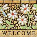 CHICHIC Welcome Door Mat 24 x 36 Inch Front Doormat Outdoors for Home Entrance Outdoors Mat for Outside Entry Way Doormat Entry Rugs, Heavy Duty Non Slip Rubber Back Low Profile, Dragonfly