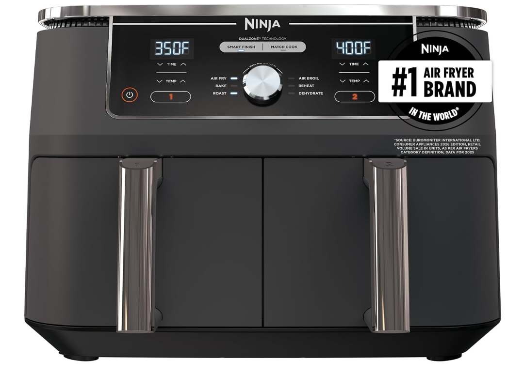 Ninja Foodi Air Fryer, 10 Qt DualZone XL, 6-in-1, Grey, DZ401