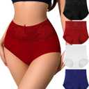 SIONCY Seamless Womens Underwear High Waisted Briefs No Show Full Coverage Breathable Ladies Panties Mutipack (XL)