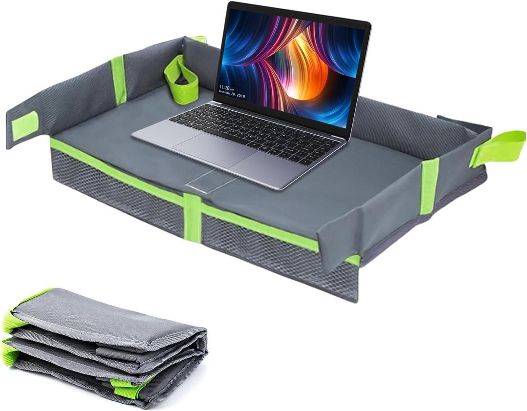 Car Seat Tray for Kids Travel - Lap Desk, Cup Holder | Foldable Backseat Entertainment Board for Coloring, Books, Toy Storage, Child Snack Table for Airplane, Train, Car, Vacation, Family Trips Car Seat Tray for Kids Travel - Lap Desk, Cup Holder | Foldable Backseat Entertainment Board for Coloring, Books, Toy Storage, Child Snack Table for Airplane, Train, Car, Vacation, Family Trips