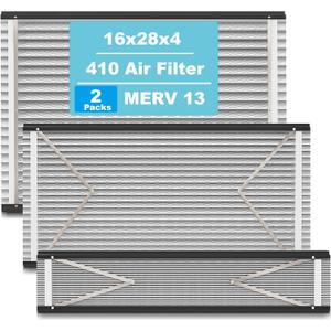 (2-Pack) 410 Replacement Filter Compatible with April-Aire Whole House Air Purifier 1410, 1610, 2410, 2416, 3410, 4400, MERV 10, 16 x 28 x 4 Air Filter Replacement