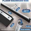 DSV Standard Garage Floor Squeegee 36, Neoprene Blade Asphalt Squeegee, Taper Pole Connection - Handle Sold Separately for Tiles, Concrete and Asphalt