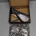 Grommet Tool Kit, 3/8 inch Handheld Eyelet Kit Manual Grommet Press Machine with 500 pcs 10 mm Grommets