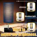 Table Lamp Touch Dimmable Rechargeable Small(Blue) | 12 inch height,3-level dimmable brightness,cord-free portable design,great for nightstand,kids room,living room