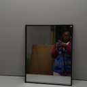 AAZZKANG Black Mirrors for Wall Rectangle Metal Framed Mirror Large 20"x16" Modern Decorative for Bedroom Bathroom Living Room Entryway Hanging Vertically or Horizontally