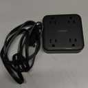 Surge Protector Flat Extension Cord 5FT, TESSAN Flat Plug Power Strip with 4 Outlets 3 USB C Ports (1 USB C), 900 Joules Protection, Multiple Wall Outlet Extender Suitable for Home Office Dorm, Black