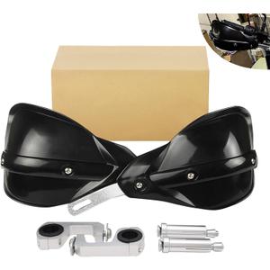JFG RACING Dirt Bike Handguards,Universal 7/8" and 1 1/8" Brush Handlebar Motorcycle Hand Guards for Dirtbike Snowmobile Enduro Motocross Supermoto Scooter ATV Off Road Accessories - Black