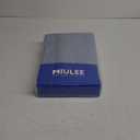 MIULEE 100% Blackout Curtains 84 Inch Long 2 Panels Set for Bedroom, Thick Faux Linen Black Out Curtain Room Darkening Back Tab Pleat Window Textured Drapes with Hooks for Living Room, Chambray Blue