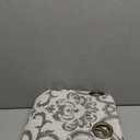 jinchan Linen Curtains for Bedroom Grey Damask Patterned Curtains 72 Inches Long for Living Room Light Filtering Vintage Baroque Style Drapes Grommet Window Treatments 2 Panels Set