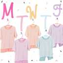 5 Pack Weekly Clothes Organizer for Kids Weekday Clothes Organizer Day of Week School Clothing Storage Daily Wall Storage Monday to Friday Hanging Closet