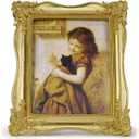 Cuspin 8x10 Vintage Picture Frame, Gold Ornate Decorative Resin Photo Frame with Glass Front, Antique Retro Gold Frames for Tabletop Display or Wall Hanging, Elegant Home Decor
