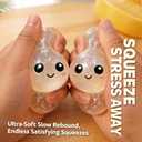 Dumpling Squishies, Glitter Dumpling, Glitter Dumplings Squishy with Box, Dumplings Sensory Squeeze Toy for Stress Relief Stretchy Desk Toys (White)
