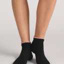Ted Baker Women's Low Cut Double Cuff Socks (3-Pack) (Black)