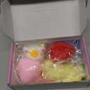 8 Pcs Taba Squishies Pack - Squishy Pack Include (2 Strawberry, 2 Cat Paws,2 Banana,1 Hamster,1 Chick),Squishy Fidget Toys Set,Gifts for Kids, Party Favors - Cute Taba Handmade Stress Toys