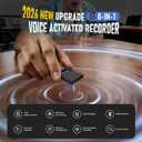 72GB Magnetic Voice Activated Recording Device - BUKUCCETA (18800 Hour) Digital Voice Recorder with AI Noise Reduction, Portable Audio Recorder for Lectures, Meetings, and Interviews