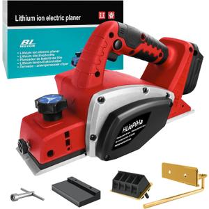 Cordless Handheld Planer for Milwaukee 18v Battery, 15000 RPM Power Wood Planer, 3-1/4 Inch Brushless Power Planer for Woodworking, Carpenter Home DIY(No Battery)