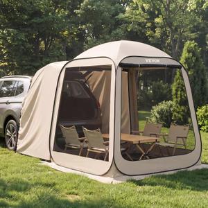 VEVOR Pop Up Screen House Tent, Portable Screened Canopy with Netting Sides, 6×6×7.2 FT