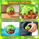 24 Pcs Pixel Themed Stress Balls, 1.97" Sensory Fidget Toys for Party Gifts | Anxiety Relief Fidget Exercise Sensory Squeeze Toys for Classroom Prizes, Goodie Bag Stuffers, and Party Gifts