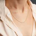 Necklace 14k Gold Chain for Women 2mm Rope Gold Chain Necklace Womens Men Non-Tarnish & Dainty Necklaces for Women Men All Lengths 16-26 Inches