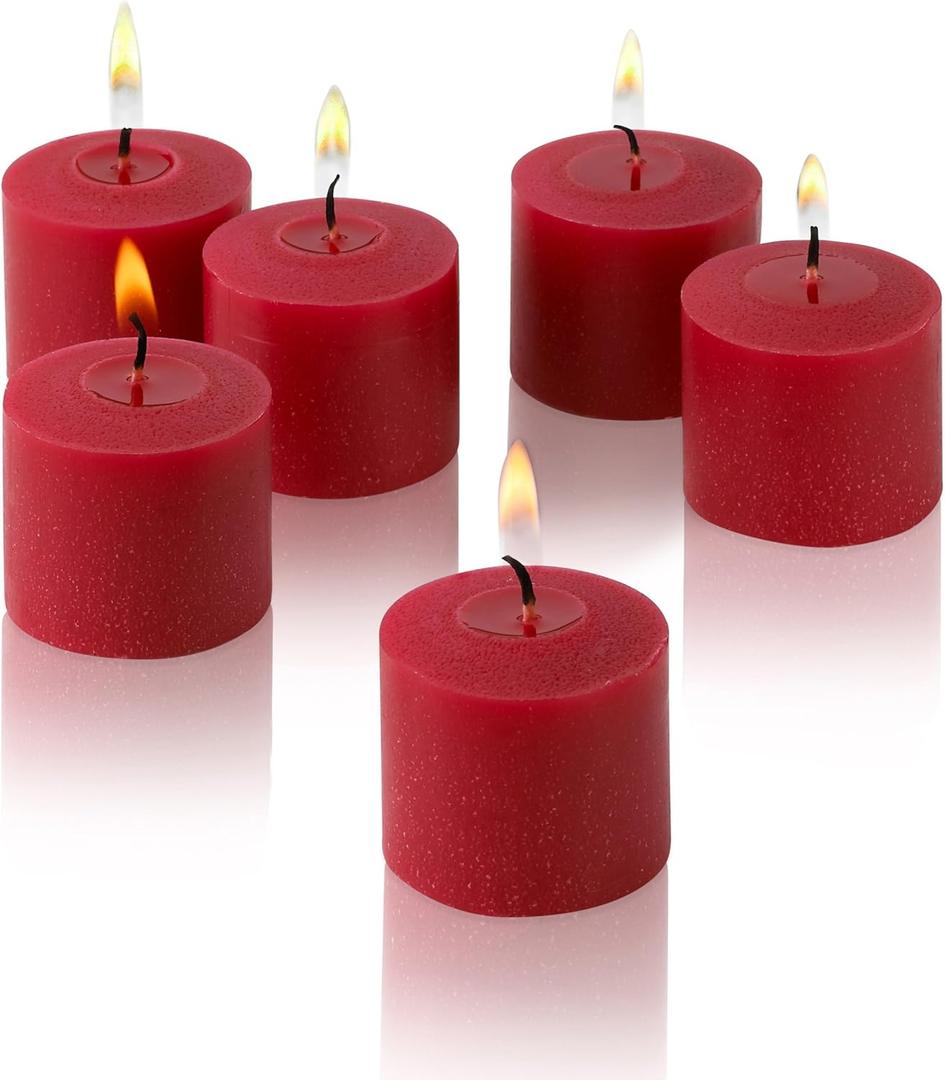 Red Apple Cinnamon Scented Candles - Set of 11 Scented Votive Candles - 10 Hour Burn Time - Made in The USA