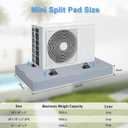 Mini Split Pad AC Condenser Pad,18Wx38Lx3 H Mini Split Base for Ductless AC
Anti-Vibration,Noise-Reduce Outdoor Equipment Ground Pad Base for Mini Split/HVAC AC Unit/Generator/Heat Pump,Max Load 1000lb