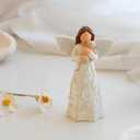 Hand-Painted Resin Angel Holding Cat Memorial Figurine - 5.8-Inch Sympathy Gift for Pet Loss, Comforting Remembrance Keepsake for Cat Lovers & Cat Moms, Healing Tribute to Cherished Companions