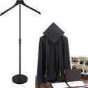 GraduatePro Graduation Cap and Gown Hanger Display Stand for Graduation Hoodie, Jacket, Gown, 18-34 Inch Height Adjustable Floor Garment Rack for Graduation Party Decoration