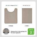 TYUU Bath Mat Set 2 Piece, Bathroom Rugs Non Slip Washable & Toilet Mat, 16"x24" + 20"x24" U Shape