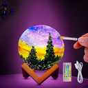 HOLA Paint Your Own Moon Lamp Kit, 2025 Updated USB Rechargeable, DIY Arts Supplies and Crafts Kit, Christmas Gifts for Grandkids Ages 6 7 8 9 10 11 12 13-15 Year Old Girls Boys Kids Birthday