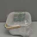 AJIODA Metal Mesh Wire Basket, Small Steel Basket with Wooden Handle Storage Organizer Basket Multi-functional Hanging Kitchen Baskets Fruit Baskets for Kitchen Bathroom Cabinet Pantry Snacks, White