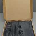 YONZEE 2-in-1 Car Steering Wheel Desk Tray & Car Seat Gap Filler Organizer – Foldable Carbon Fiber Look Table for Laptop, Eating Food, Writing – for Standard Round Steering Wheels