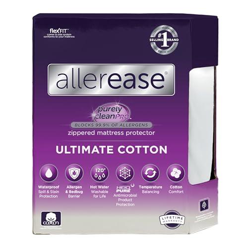 AllerEase Ultimate Allergy Protection and Comfort Zippered Mattress Protector, Queen