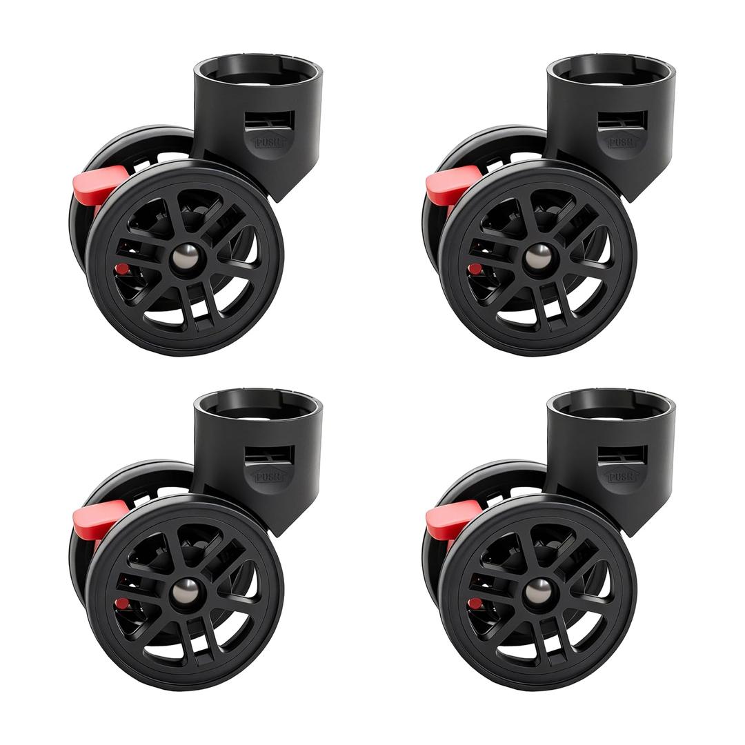AROUS 4 Pcs 360 Swivel Replacement Wheel Caster with Locking Brake for Makeup Train Case
