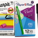 Office Set Highlighters 7 PCs, Pens 2 Pcs, Pens 12 Pcs