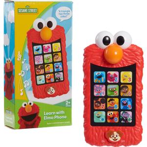 Sesame Street Learn with Elmo Pretend Play Phone, Learning and Education, Easter Basket Fillers, Gifts, Presents, Kids Toys for Ages 2 Up by Just Play