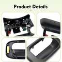 Tailgate Handle Latch and Bezel Trim, with 2pcs Rod Clips, Compatible with 1999-2007 Chevy Silverado GMC Sierra, Tailgate Tail Gate Handle Replaces# 15997911, 15228539, 15228541, 15228540