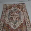 2x3 Area Rug Vintage Machine Washable Low Pile Carpet No Shedding Area Rugs for Living Room Bedroom Dining Room Kitchen Entryway Hallway Office Indoor-Brick/Pink
