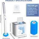 2026 Disposable Toilet Brush Cleaning System with Aromatherapy Refills (Ocean, Lemon, Lavender) Includes Cleaning Stick, Storage Box, and Scented Refill Tabs