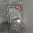 for iPhone 13/14 Cute Bow Pink Case Bling Glitter Diamond Bumper Cover 3D Sparkle Gemstone Luxury Crystal Rhinestone Clear Protective Phone Case for Women Girls Kids Teens