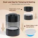 Nessus Reusable Pod Kit for Nespresso Pods Vertuo, Reuse Old Coffee Pods for Nespresso Vertuo: 100 Pcs Aluminum Foil Seal Lid, Holder, Brush, Refillable Vertuo Plus Next Capsule Machine(No Pods Come)