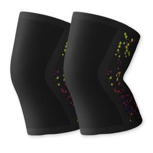 Knee Brace for Women Men (1 Pair) 5mm Neoprene Knee Compression Sleeve Knee Support, Non-Slip Braces for Training & Fitness, Weightlifting, Black Ink S