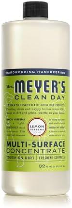 MRS. MEYER'S CLEAN DAY Multi-Surface Cleaner Concentrate, Use to Clean Floors, Tile, Counters, Lemon Verbena, 32 fl. oz,2 pcs