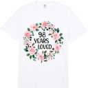 98 Years Loved Women Men 98 Years Old Cool 98th Birthday Comfort Colors Adult Heavyweight T-Shirt, Size XS