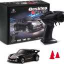 1/64 Scale Drift RC Car,Mini RC Sportscar 2.4Ghz Mini Racing Drift Racing Remote Contrl Car Model Toys Hobby Gift for Adults and Kid(Black)
