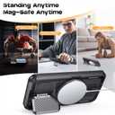 for Samsung Galaxy S23 Case[Built-in Camera Cover Kickstand][Compatible with MagSafe][Military Drop Protection][Dual Layer Design] Heavy Duty Rugged Shockproof for S23 Case,Midnight Black